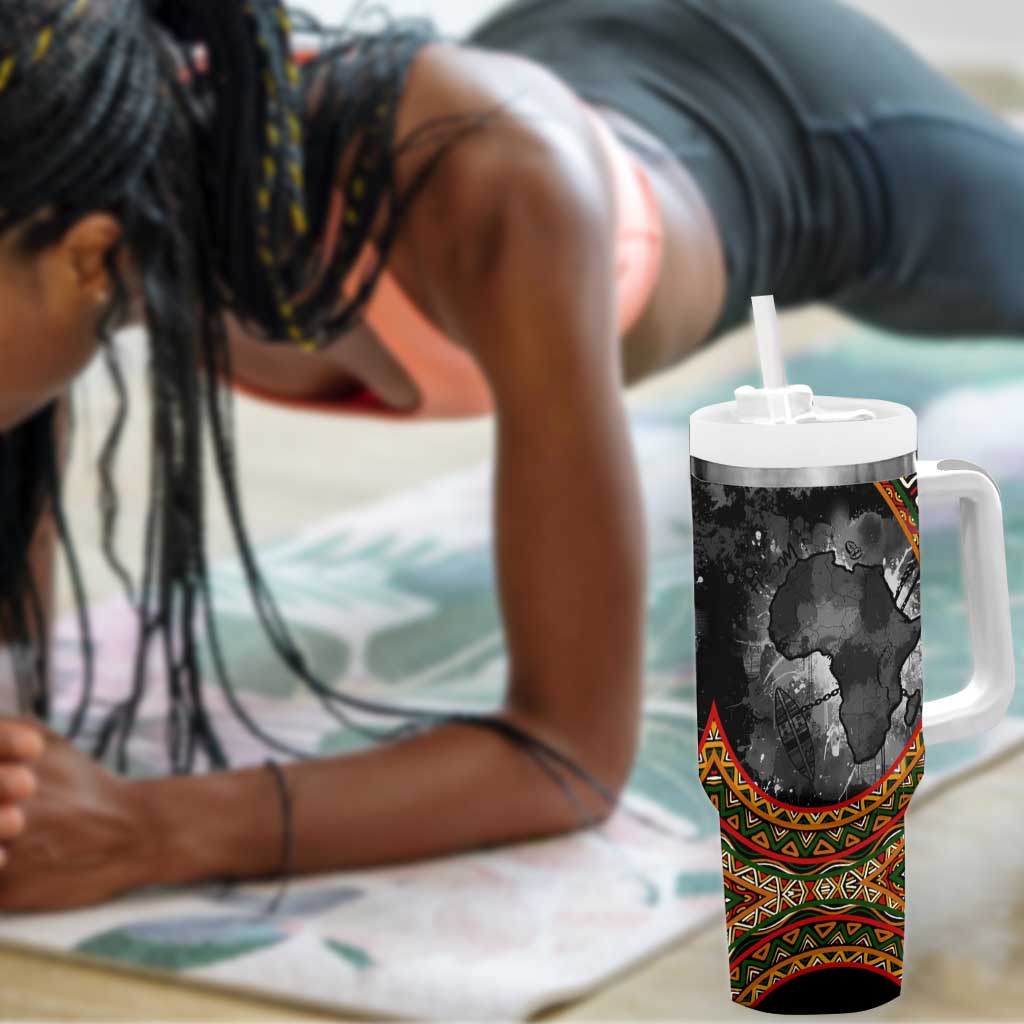 Amilcar Cabral Tumbler With Handle African Map with Chains Freedom Theme Revolutionary Liberation Tribute - African Pride