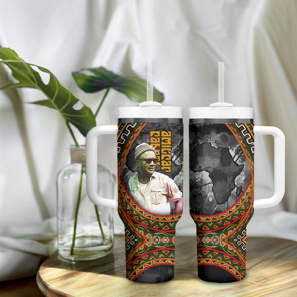 Amilcar Cabral Tumbler With Handle African Map with Chains Freedom Theme Revolutionary Liberation Tribute - African Pride
