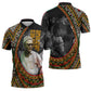 Amilcar Cabral Zipper Polo Shirt African Map with Chains Freedom Theme Revolutionary Liberation Tribute - African Pride