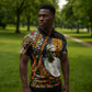 Amilcar Cabral Zipper Polo Shirt African Map with Chains Freedom Theme Revolutionary Liberation Tribute - African Pride