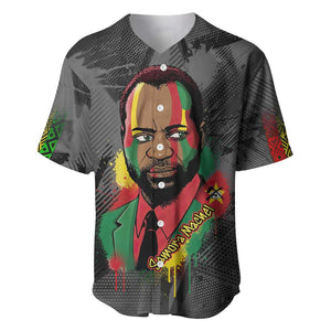 Samora Machel Baseball Jersey Mozambique Liberation Graffiti Style Viva FRELIMO African Revolutionary - African Pride