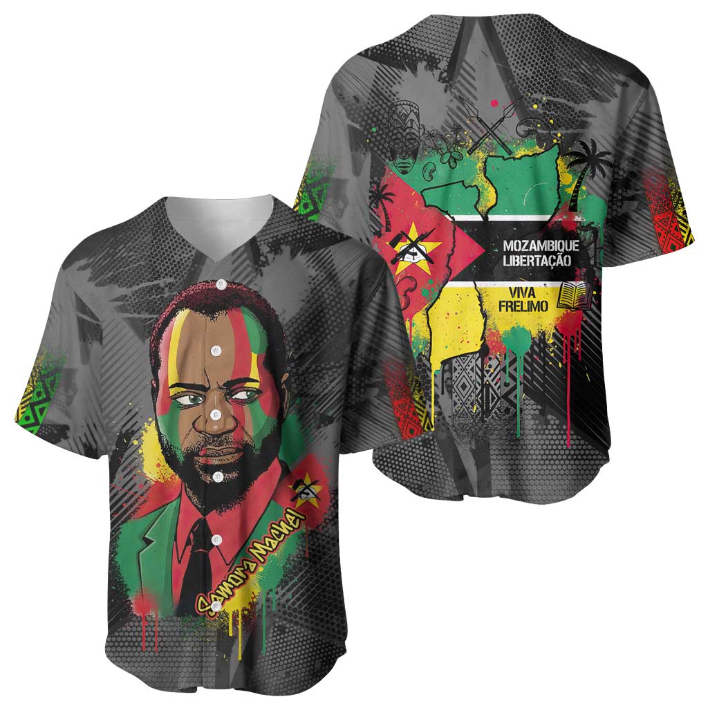 Samora Machel Baseball Jersey Mozambique Liberation Graffiti Style Viva FRELIMO African Revolutionary - African Pride