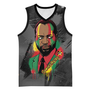 Samora Machel Basketball Jersey Mozambique Liberation Graffiti Style Viva FRELIMO African Revolutionary - African Pride