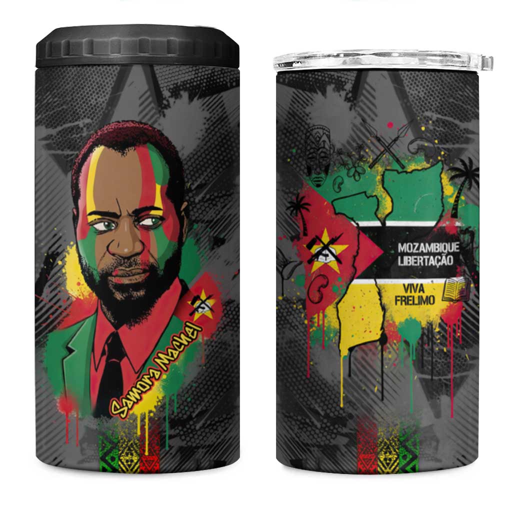 Samora Machel 4 in 1 Can Cooler Tumbler Mozambique Liberation Graffiti Style Viva FRELIMO African Revolutionary - African Pride