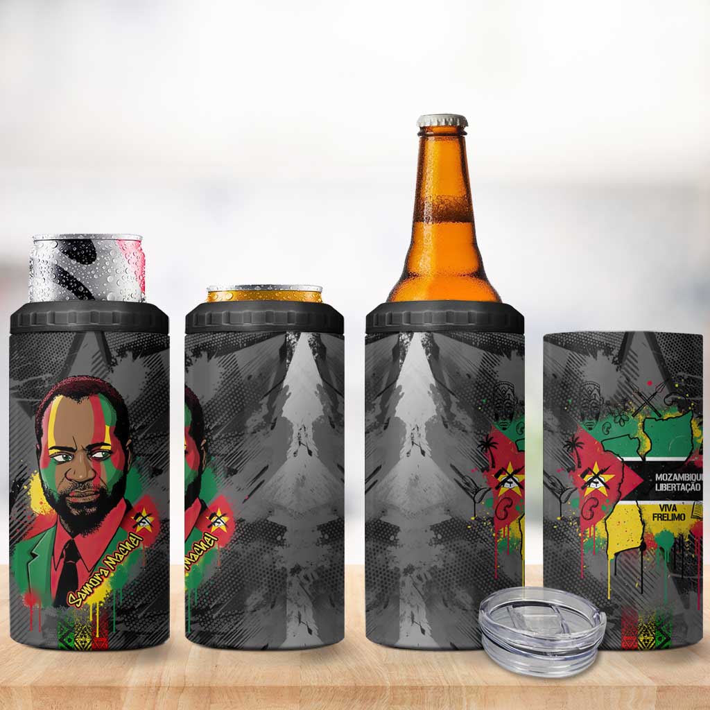 Samora Machel 4 in 1 Can Cooler Tumbler Mozambique Liberation Graffiti Style Viva FRELIMO African Revolutionary - African Pride