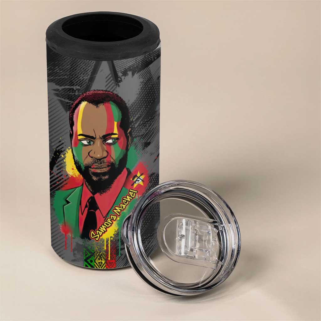 Samora Machel 4 in 1 Can Cooler Tumbler Mozambique Liberation Graffiti Style Viva FRELIMO African Revolutionary - African Pride