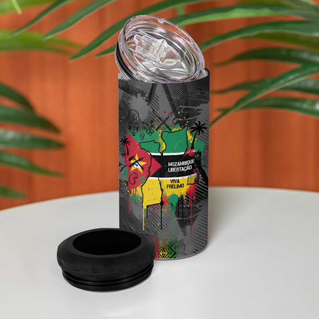 Samora Machel 4 in 1 Can Cooler Tumbler Mozambique Liberation Graffiti Style Viva FRELIMO African Revolutionary - African Pride