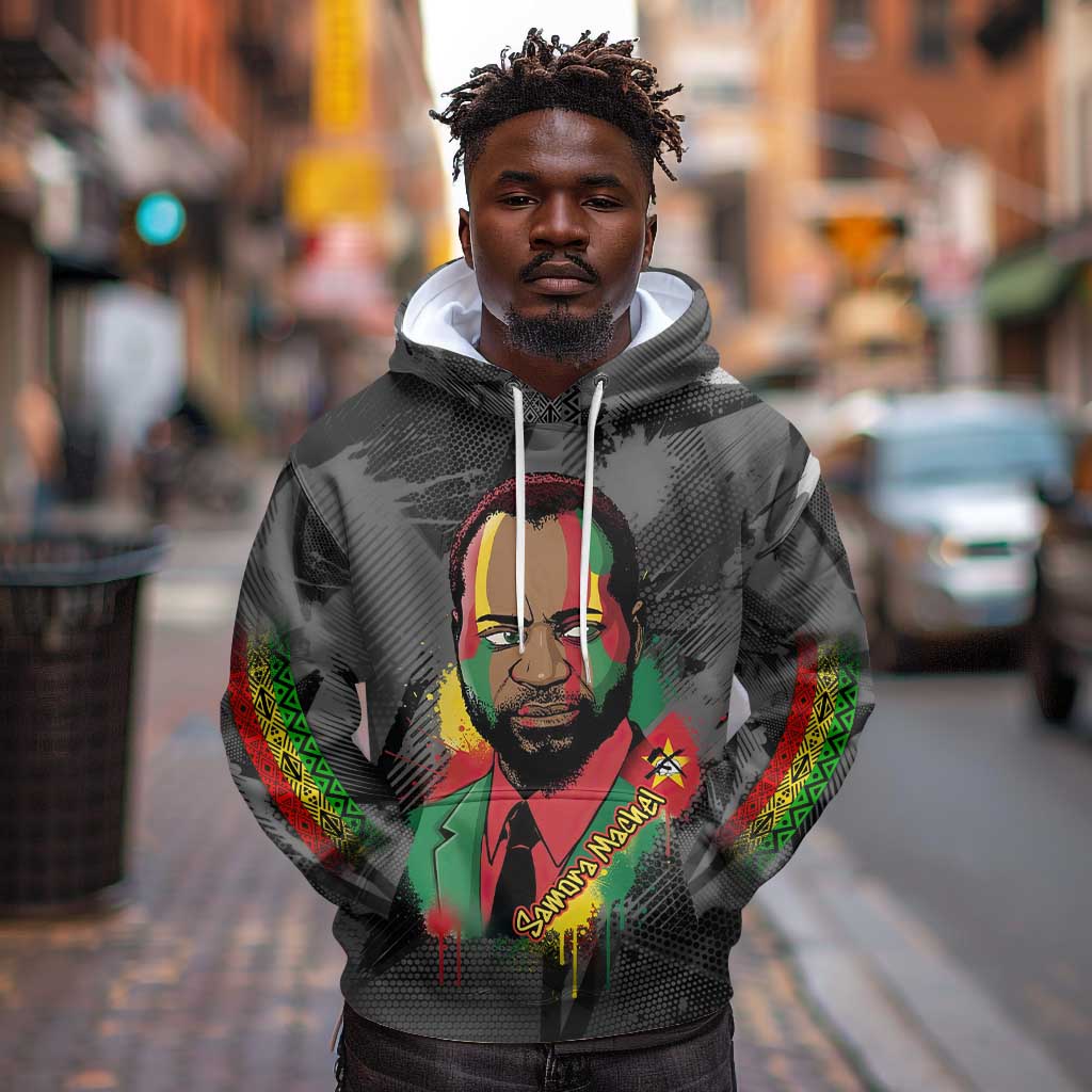 Samora Machel Hoodie Mozambique Liberation Graffiti Style Viva FRELIMO African Revolutionary - African Pride