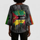 Samora Machel Kimono Sleeve Blouse Mozambique Liberation Graffiti Style Viva FRELIMO African Revolutionary - African Pride