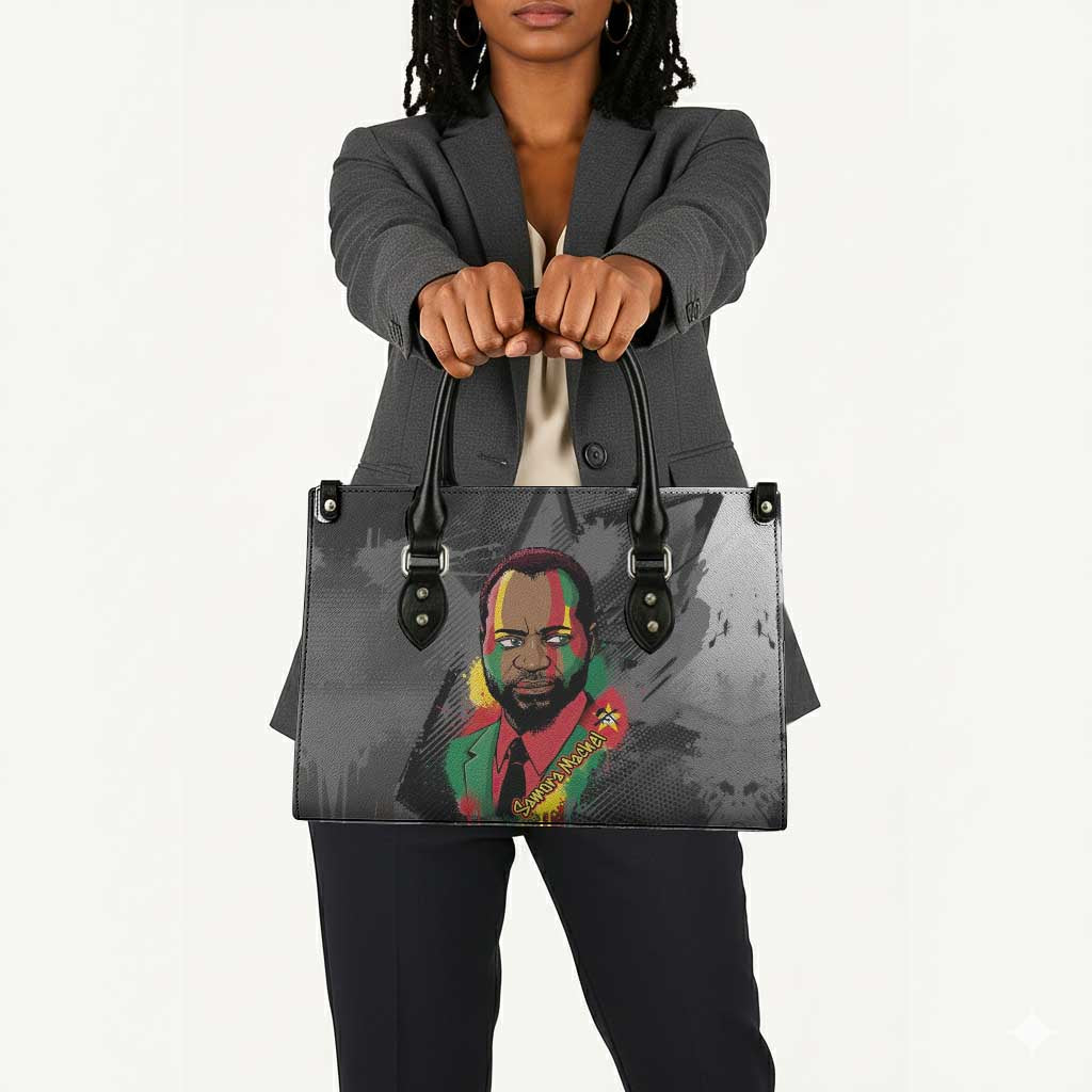 Samora Machel Leather Bag Mozambique Liberation Graffiti Style Viva FRELIMO African Revolutionary - African Pride