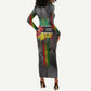 Samora Machel Long Sleeve Bodycon Dress Mozambique Liberation Graffiti Style Viva FRELIMO African Revolutionary - African Pride