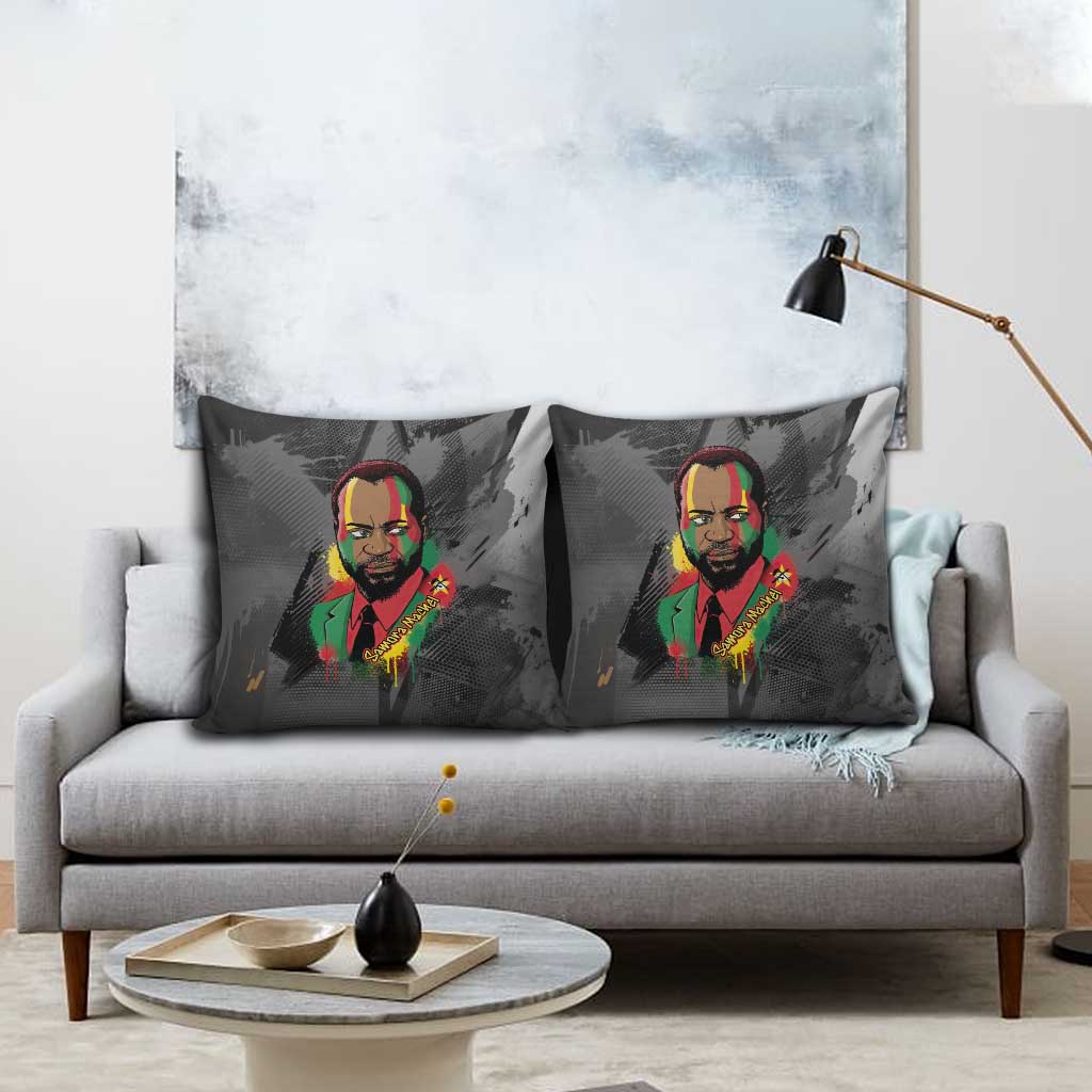 Samora Machel Pillow Cover Mozambique Liberation Graffiti Style Viva FRELIMO African Revolutionary - African Pride