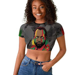 Samora Machel Raglan Cropped T shirt Mozambique Liberation Graffiti Style Viva FRELIMO African Revolutionary - African Pride