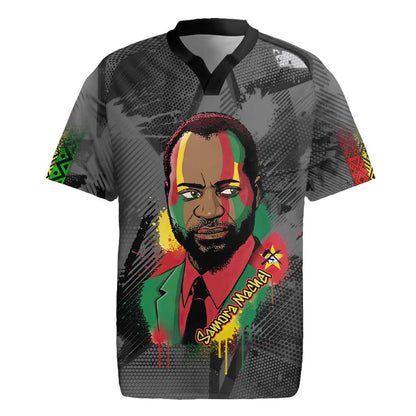 Samora Machel Rugby Jersey Mozambique Liberation Graffiti Style Viva FRELIMO African Revolutionary - African Pride