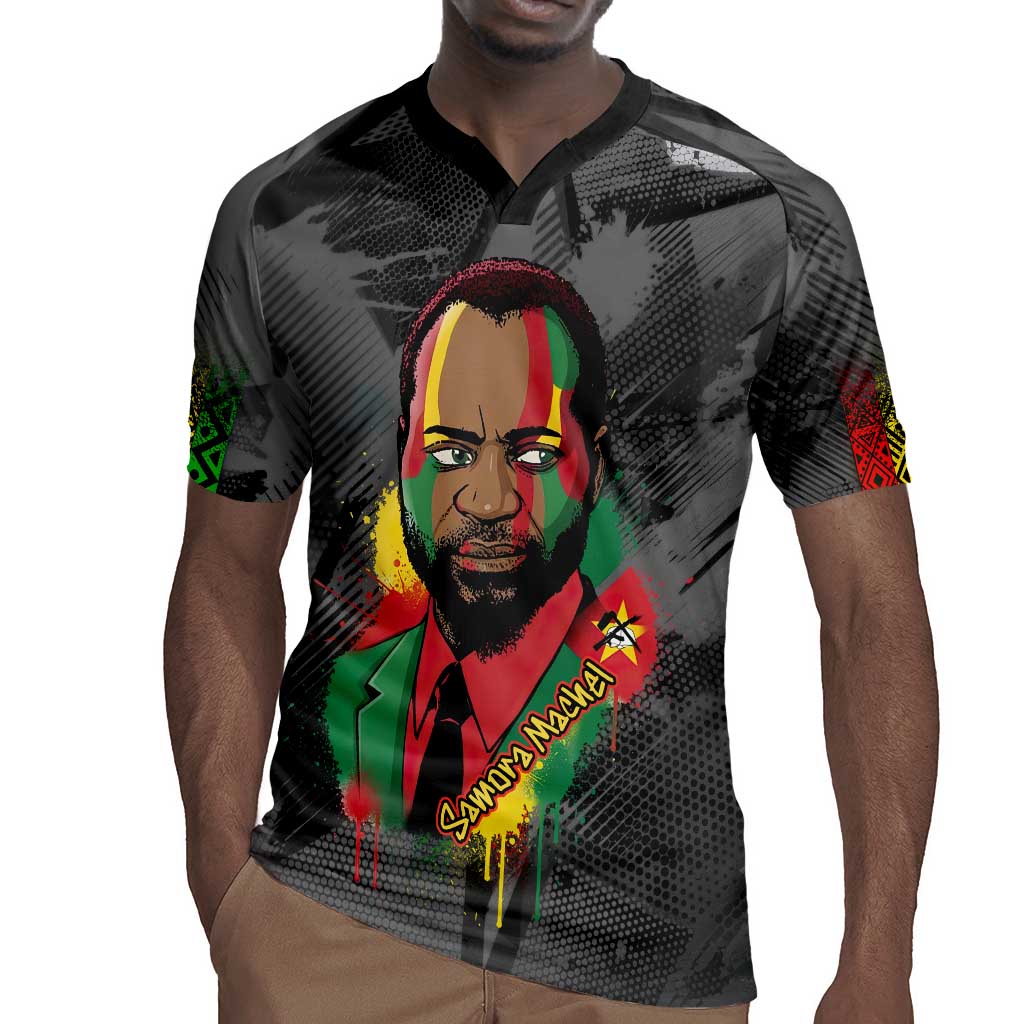 Samora Machel Rugby Jersey Mozambique Liberation Graffiti Style Viva FRELIMO African Revolutionary - African Pride