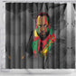 Samora Machel Shower Curtain Mozambique Liberation Graffiti Style Viva FRELIMO African Revolutionary - African Pride