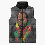 Samora Machel Sleeveless Puffer Jacket Mozambique Liberation Graffiti Style Viva FRELIMO African Revolutionary - African Pride