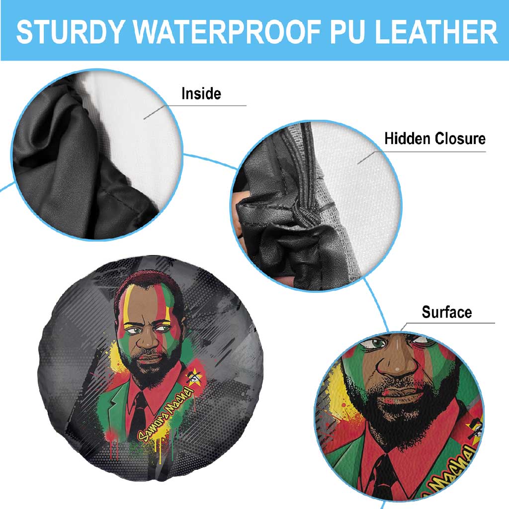 Samora Machel Spare Tire Cover Mozambique Liberation Graffiti Style Viva FRELIMO African Revolutionary - African Pride
