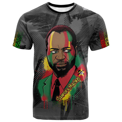 Samora Machel T shirt Mozambique Liberation Graffiti Style Viva FRELIMO African Revolutionary - African Pride
