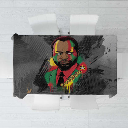 Samora Machel Tablecloth Mozambique Liberation Graffiti Style Viva FRELIMO African Revolutionary - African Pride