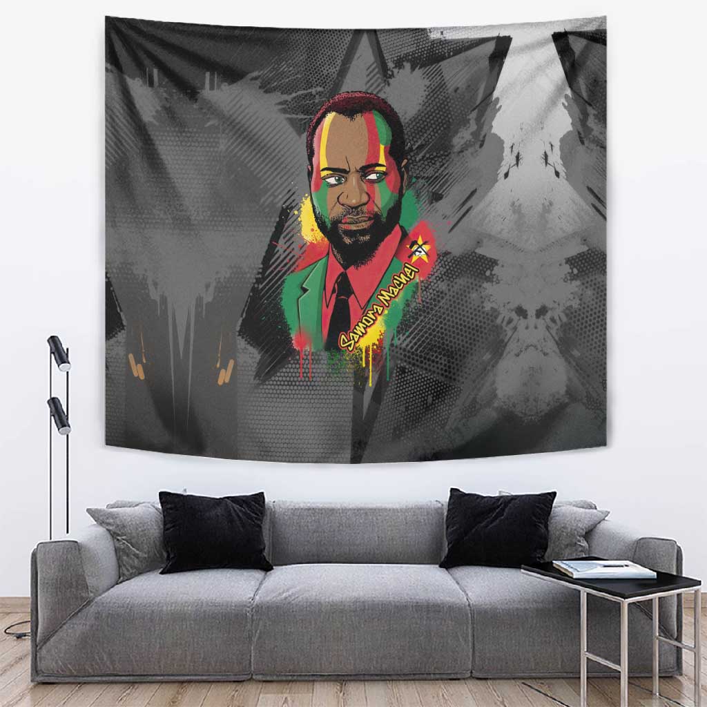 Samora Machel Tapestry Mozambique Liberation Graffiti Style Viva FRELIMO African Revolutionary - African Pride