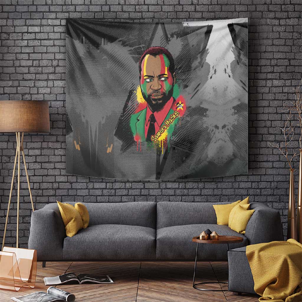 Samora Machel Tapestry Mozambique Liberation Graffiti Style Viva FRELIMO African Revolutionary - African Pride