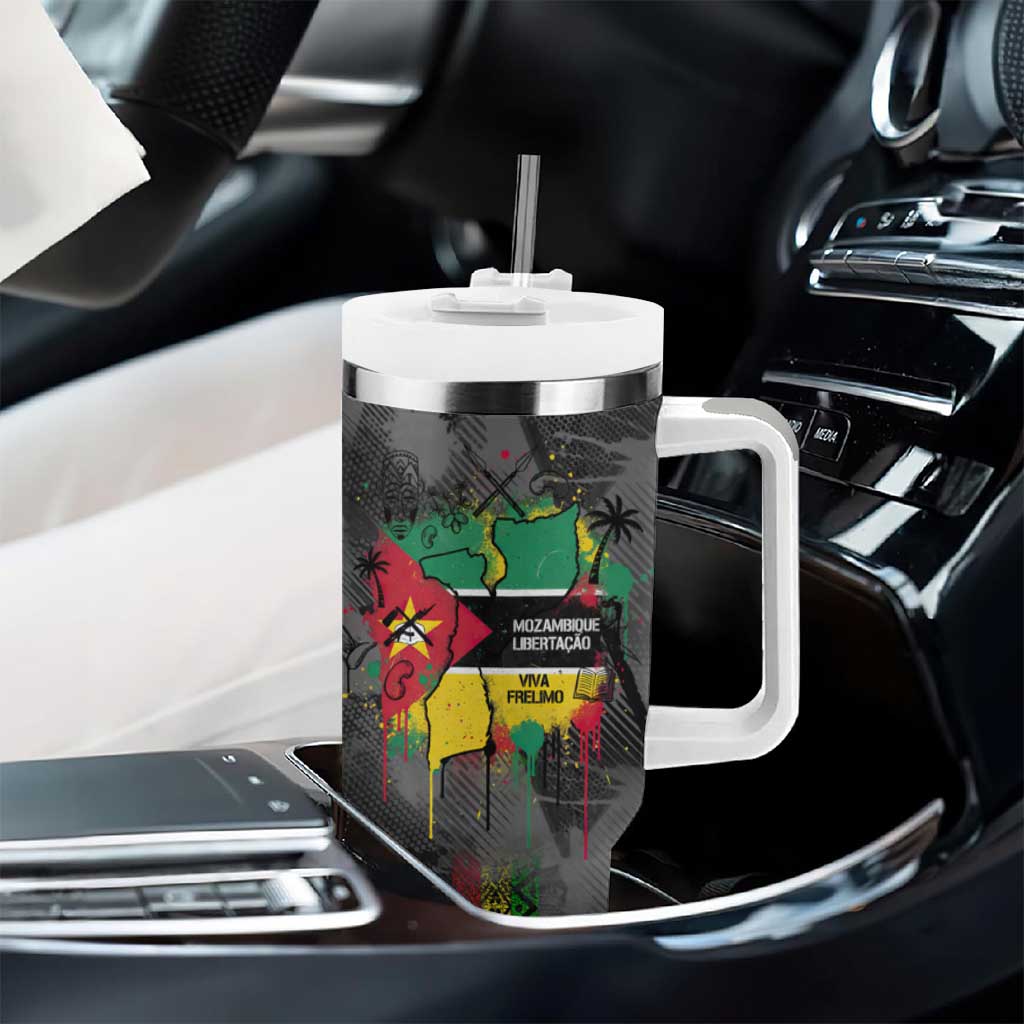 Samora Machel Tumbler With Handle Mozambique Liberation Graffiti Style Viva FRELIMO African Revolutionary - African Pride