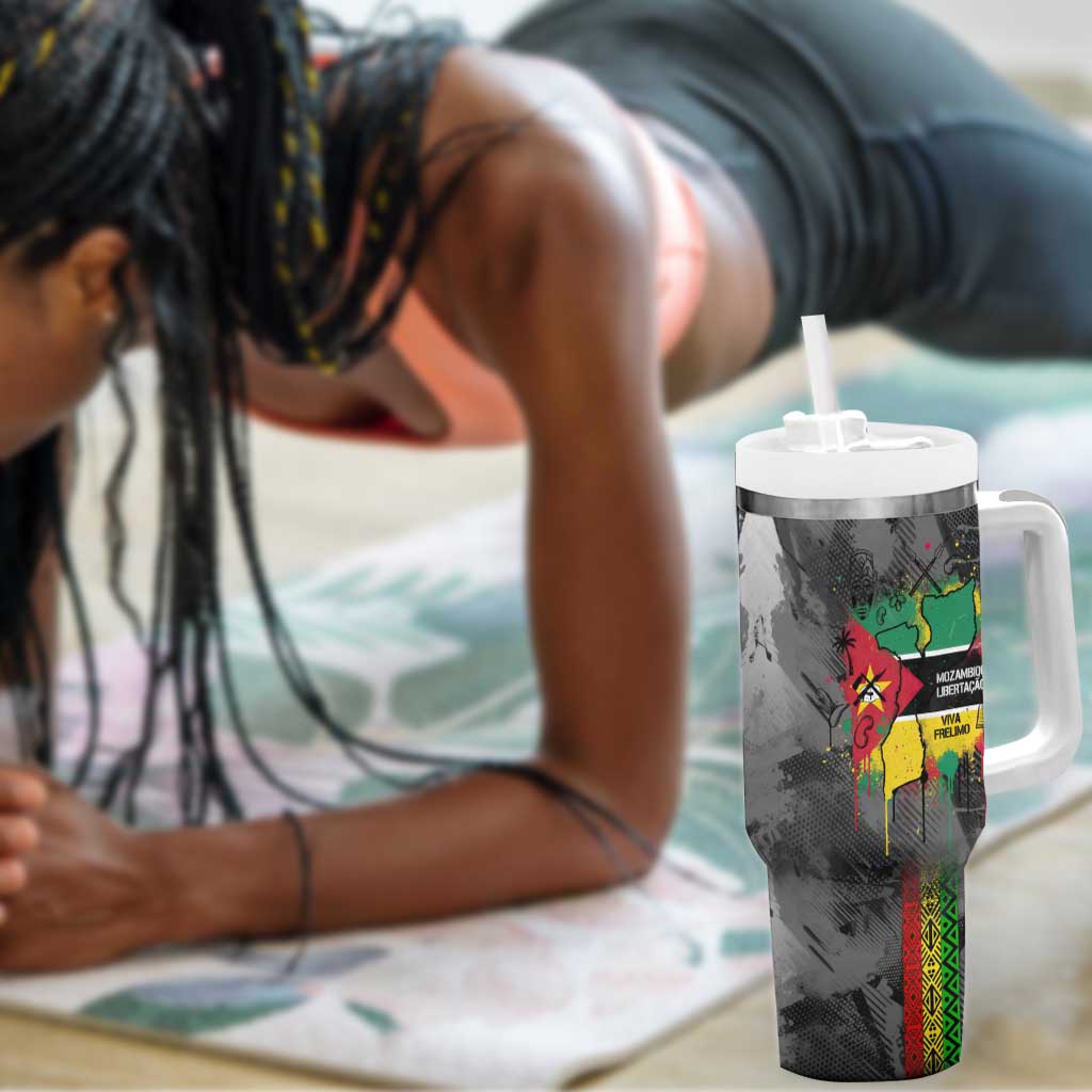 Samora Machel Tumbler With Handle Mozambique Liberation Graffiti Style Viva FRELIMO African Revolutionary - African Pride