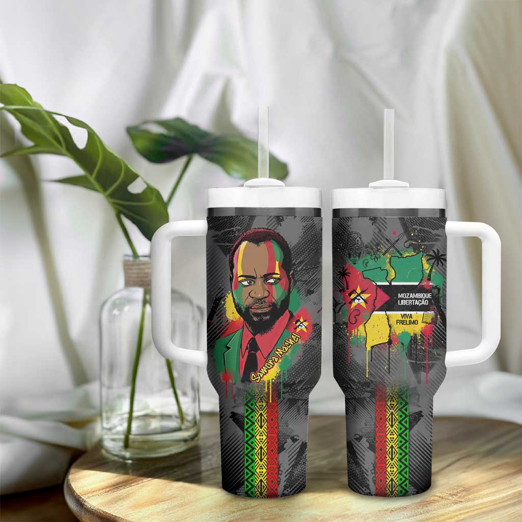 Samora Machel Tumbler With Handle Mozambique Liberation Graffiti Style Viva FRELIMO African Revolutionary - African Pride