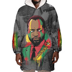 Samora Machel Wearable Blanket Hoodie Mozambique Liberation Graffiti Style Viva FRELIMO African Revolutionary - African Pride
