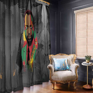 Samora Machel Window Curtain Mozambique Liberation Graffiti Style Viva FRELIMO African Revolutionary - African Pride