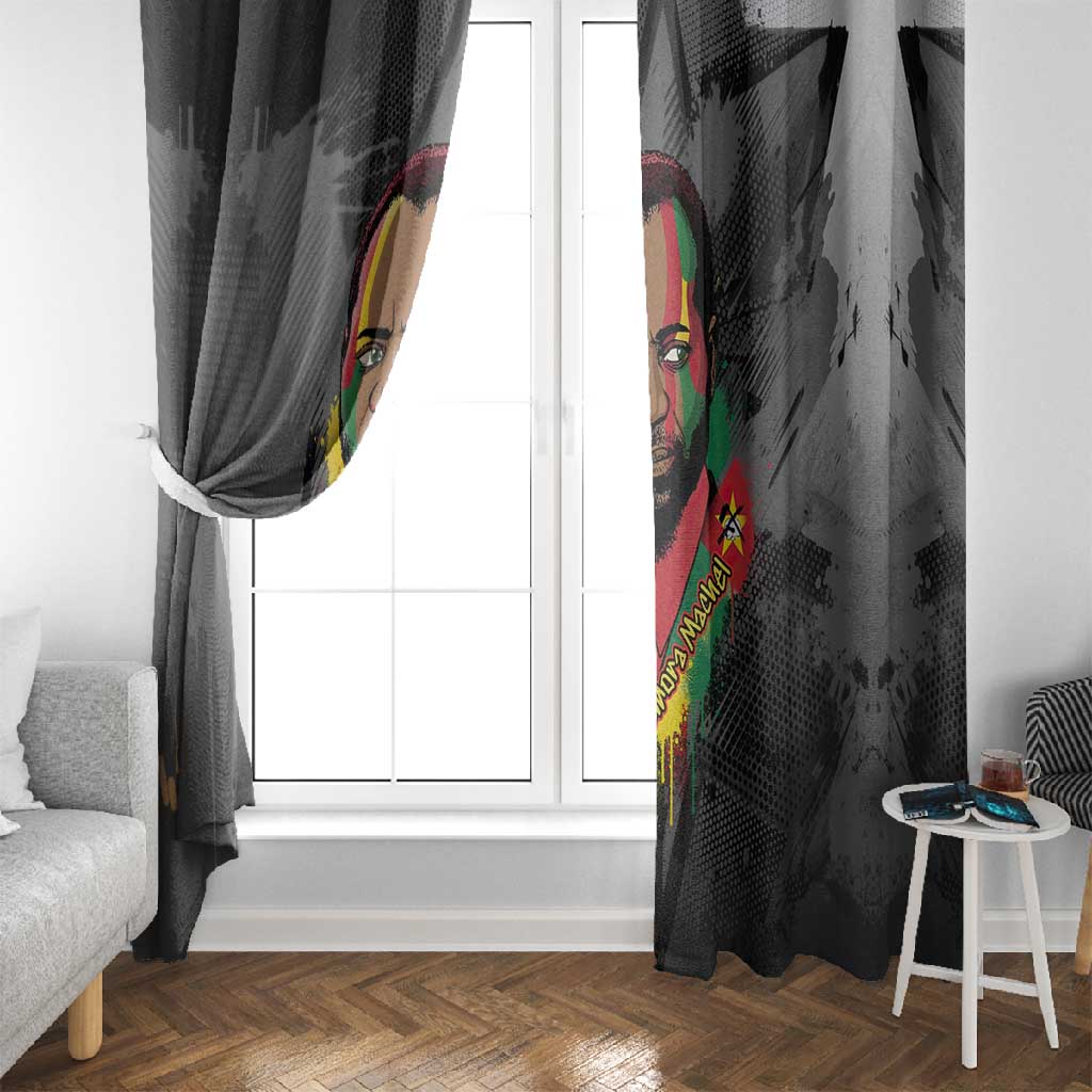 Samora Machel Window Curtain Mozambique Liberation Graffiti Style Viva FRELIMO African Revolutionary - African Pride