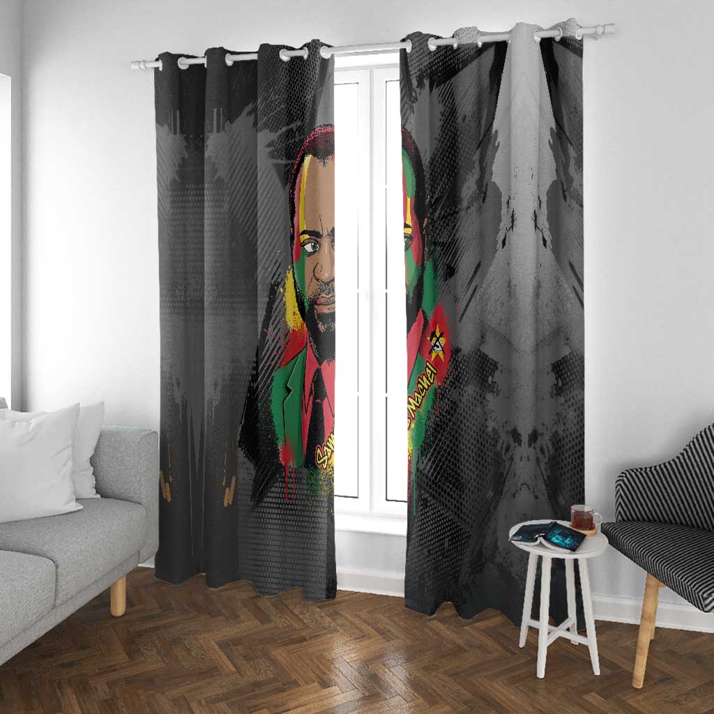 Samora Machel Window Curtain Mozambique Liberation Graffiti Style Viva FRELIMO African Revolutionary - African Pride