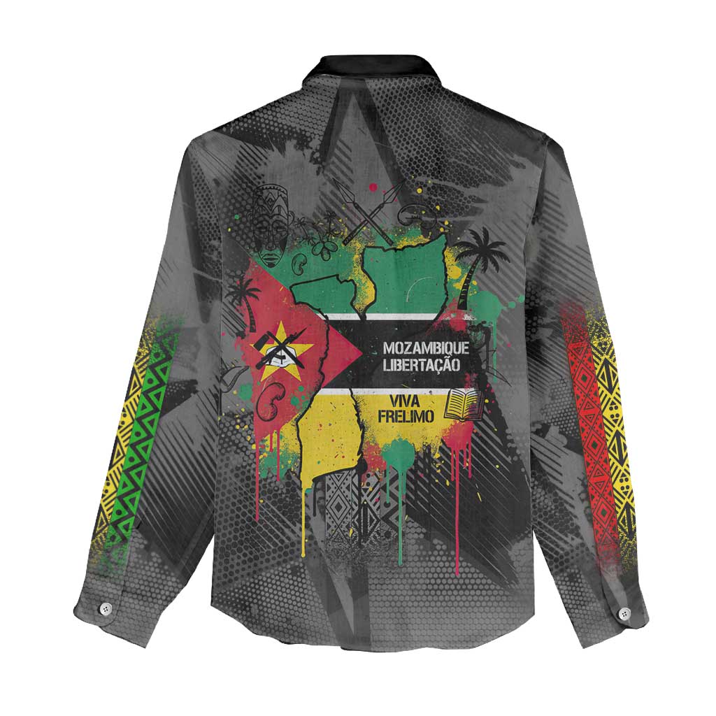 Samora Machel Women Casual Shirt Mozambique Liberation Graffiti Style Viva FRELIMO African Revolutionary - African Pride