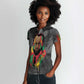 Samora Machel Women Polo Shirt Mozambique Liberation Graffiti Style Viva FRELIMO African Revolutionary - African Pride