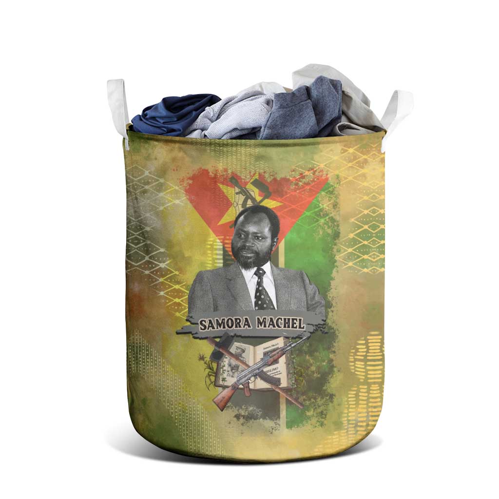 Samora Machel Laundry Basket Mozambique Flag Unity and Victory Quote Liberation Struggle - African Freedom Tribute - African Pride