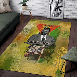 Samora Machel Area Rug Mozambique Flag Unity and Victory Quote Liberation Struggle - African Freedom Tribute - African Pride
