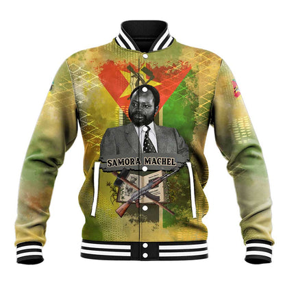 Samora Machel Baseball Jacket Mozambique Flag Unity and Victory Quote Liberation Struggle - African Freedom Tribute - African Pride