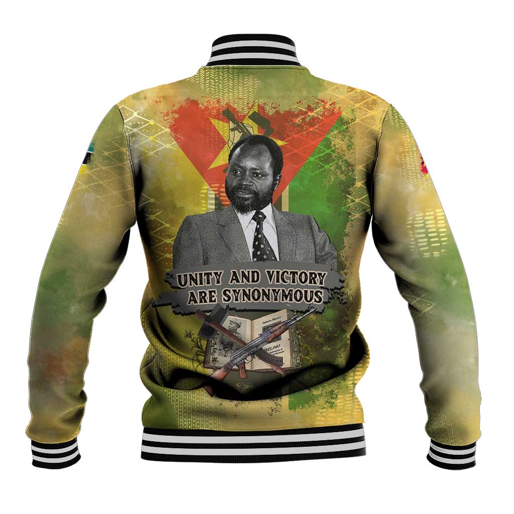 Samora Machel Baseball Jacket Mozambique Flag Unity and Victory Quote Liberation Struggle - African Freedom Tribute - African Pride