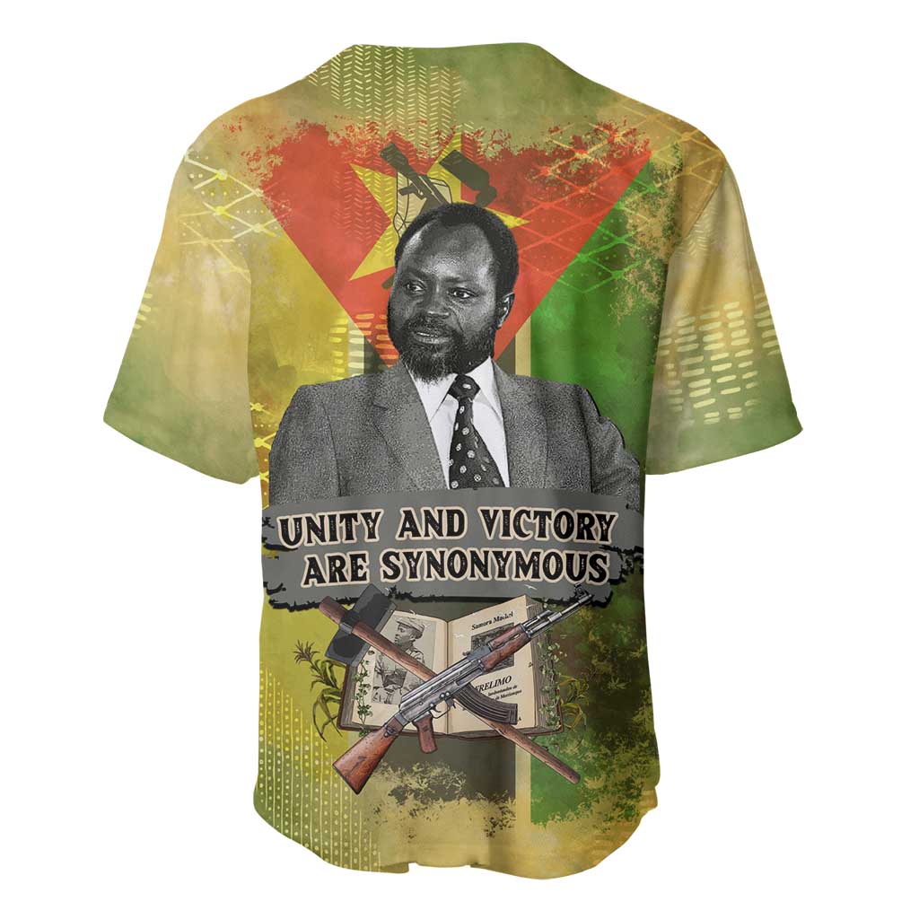 Samora Machel Baseball Jersey Mozambique Flag Unity and Victory Quote Liberation Struggle - African Freedom Tribute - African Pride