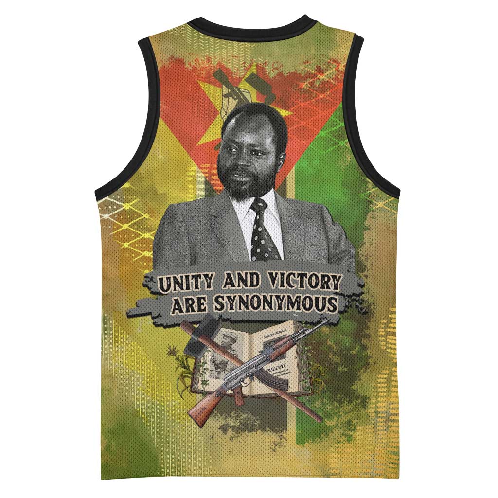 Samora Machel Basketball Jersey Mozambique Flag Unity and Victory Quote Liberation Struggle - African Freedom Tribute - African Pride