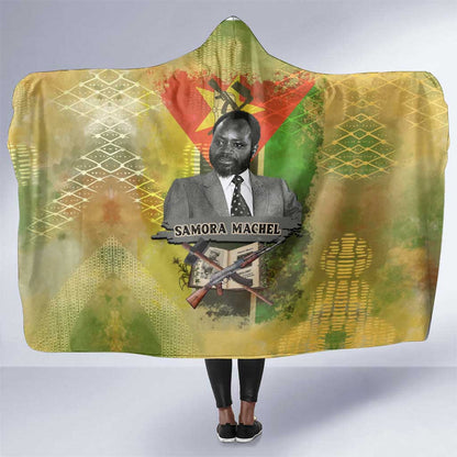 Samora Machel Hooded Blanket Mozambique Flag Unity and Victory Quote Liberation Struggle - African Freedom Tribute - African Pride