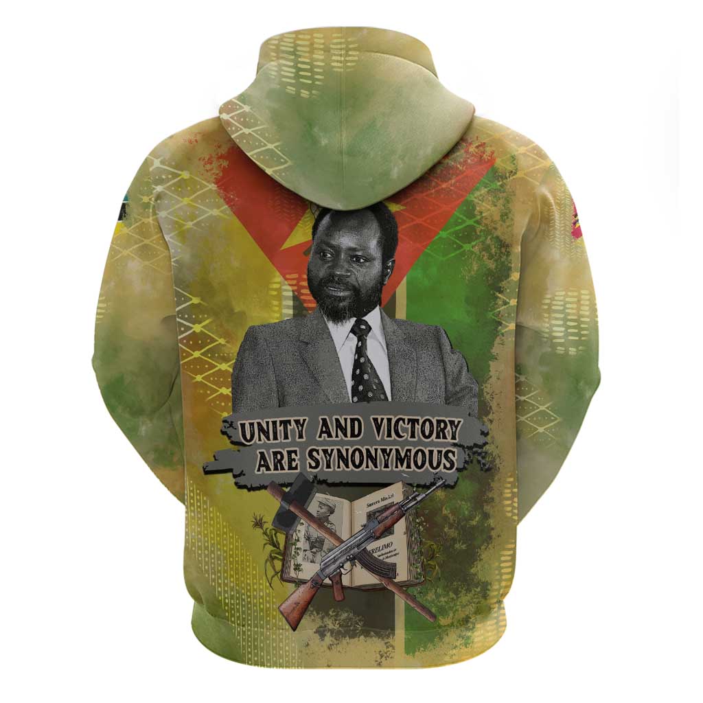 Samora Machel Hoodie Mozambique Flag Unity and Victory Quote Liberation Struggle - African Freedom Tribute - African Pride