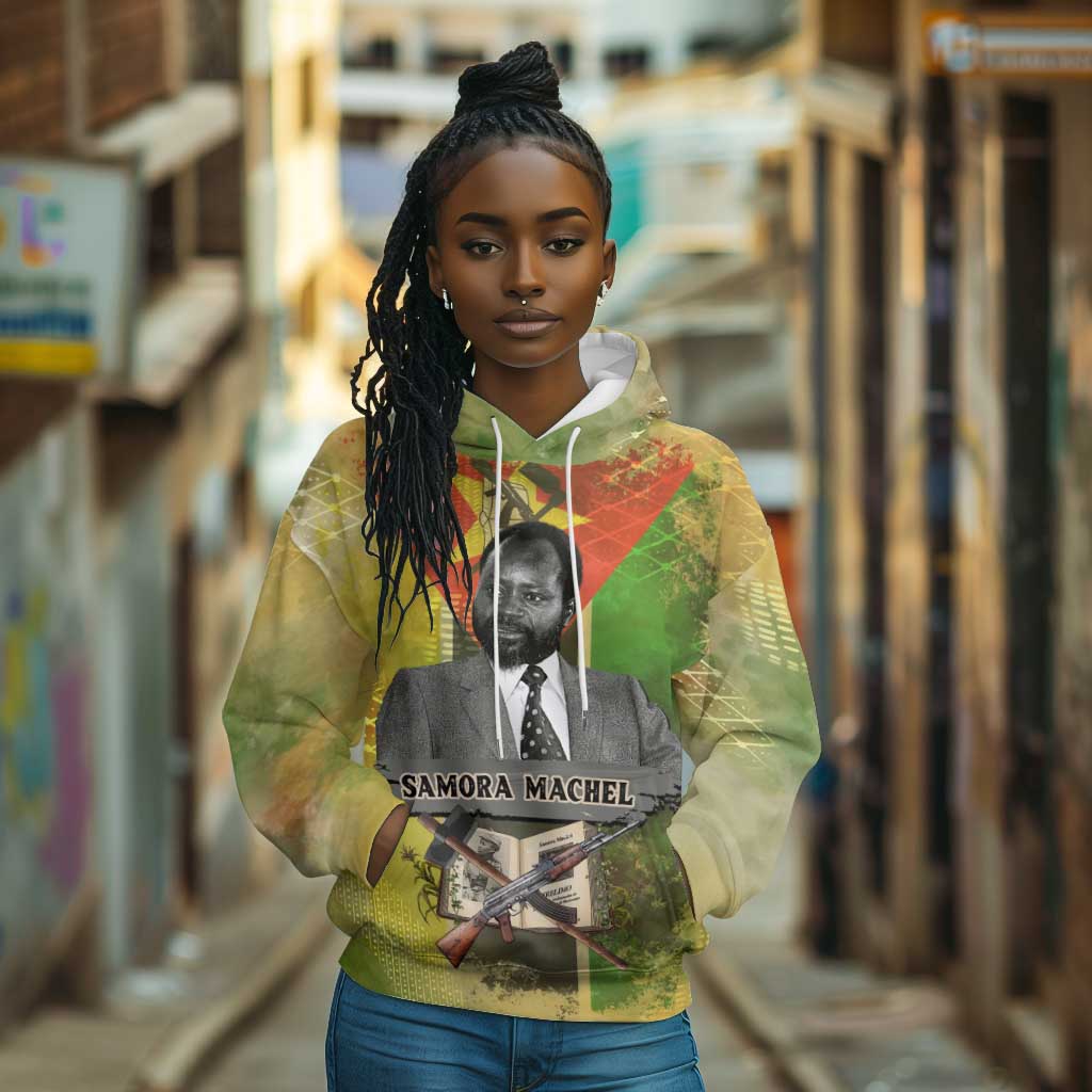 Samora Machel Hoodie Mozambique Flag Unity and Victory Quote Liberation Struggle - African Freedom Tribute - African Pride