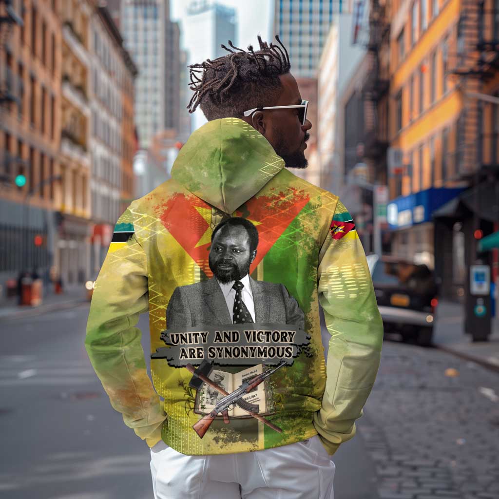 Samora Machel Hoodie Mozambique Flag Unity and Victory Quote Liberation Struggle - African Freedom Tribute - African Pride
