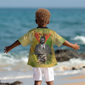 Samora Machel Kid Hawaiian Shirt Mozambique Flag Unity and Victory Quote Liberation Struggle - African Freedom Tribute - African Pride