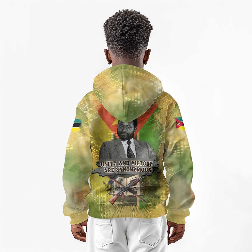Samora Machel Kid Hoodie Mozambique Flag Unity and Victory Quote Liberation Struggle - African Freedom Tribute - African Pride