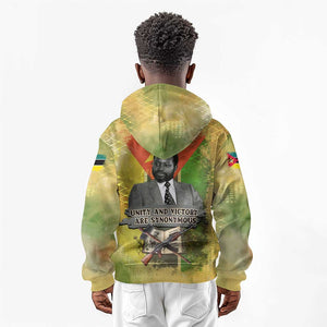 Samora Machel Kid Hoodie Mozambique Flag Unity and Victory Quote Liberation Struggle - African Freedom Tribute - African Pride