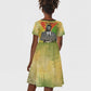 Samora Machel Kid Short Sleeve Dress Mozambique Flag Unity and Victory Quote Liberation Struggle - African Freedom Tribute - African Pride