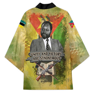 Samora Machel Kimono Mozambique Flag Unity and Victory Quote Liberation Struggle - African Freedom Tribute - African Pride